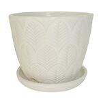 Virágcserép R954-7.5SC-MW 19x19x16,5 cm fehér