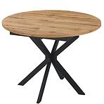 Összecsukható asztal Flint 100-135x100 natúr/fekete