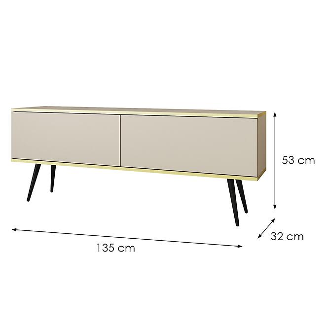 Szekrény RTV Oro 135 Nélkül+ Fekete lábak,2
