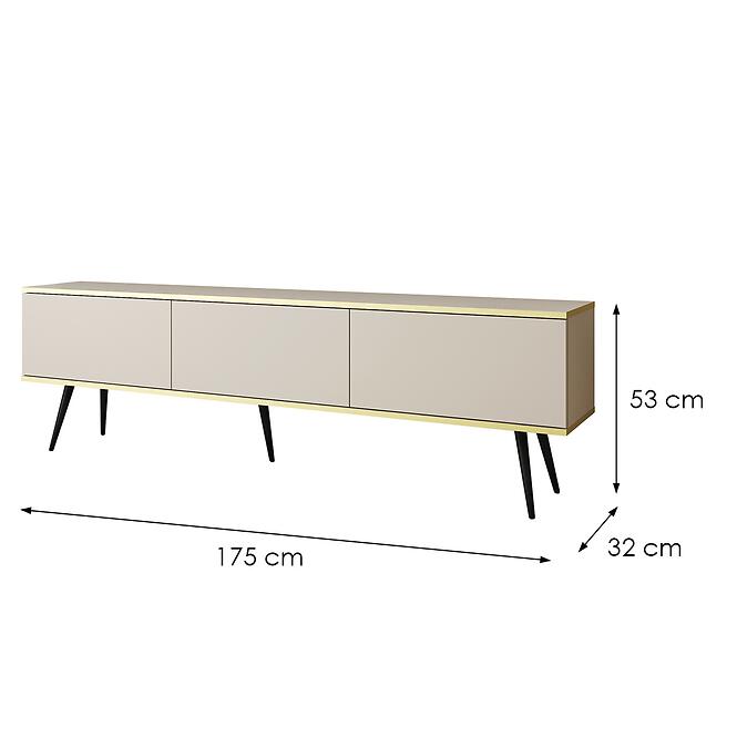 Szekrény RTV Oro 175 Nélkül+ Fekete lábak,2