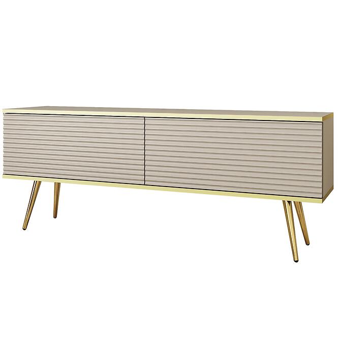 Szekrény RTV Oro Mdf Hornyolás 135 Nélkül+ Fekete lábak,3
