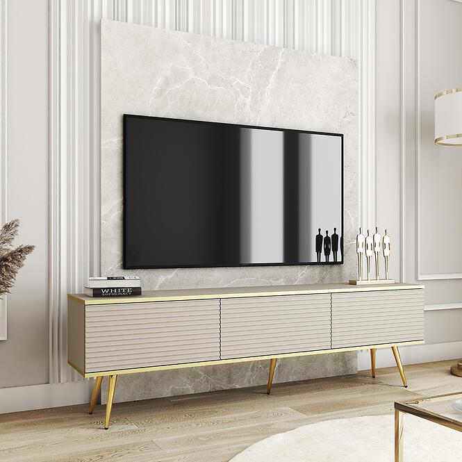 Szekrény RTV Oro Mdf Hornyolás 175 Nélkül+ Fekete lábak,5