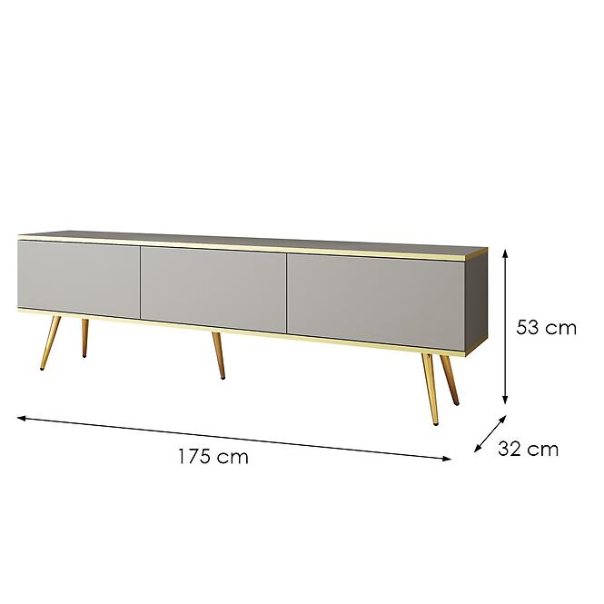 Szekrény RTV Oro 175 Szürke+ Fekete lábak,2