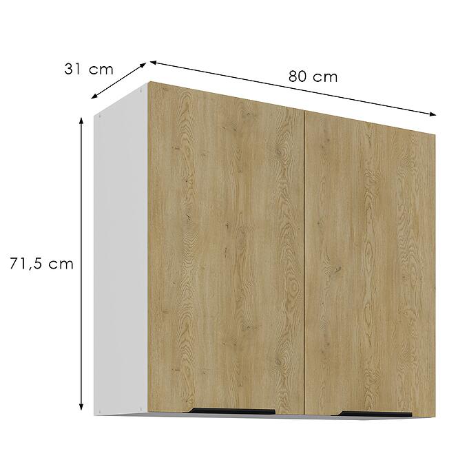 Konyhaszekrény Cremona Wh 80g-72 2f,3