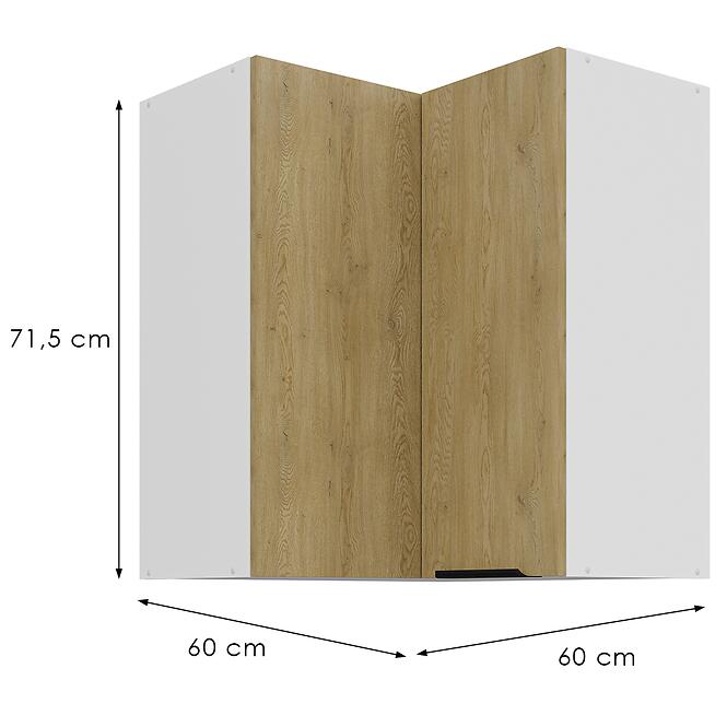 Konyhaszekrény Cremona Wh 60x60 Gn-72 2f (90°),3
