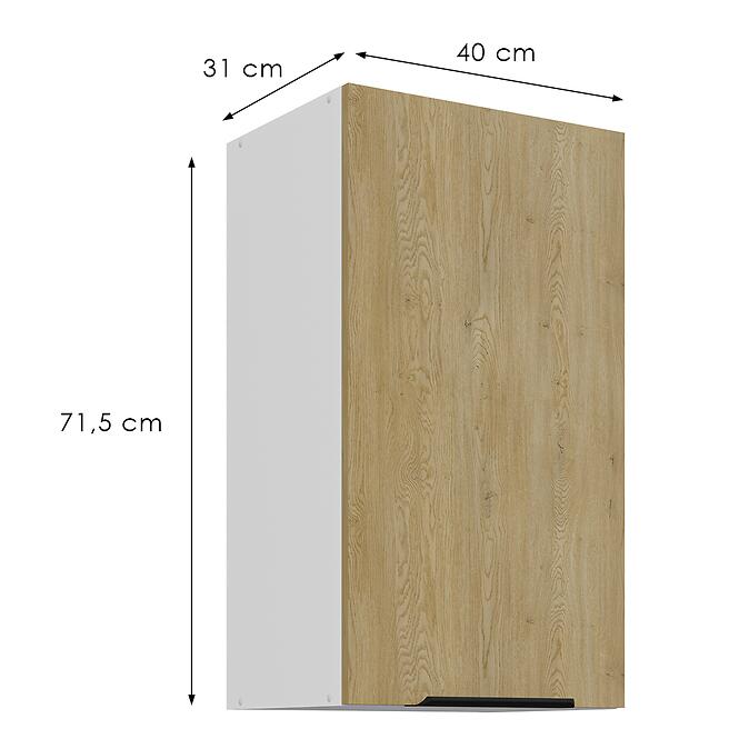 Konyhaszekrény Cremona Wh 40g-72 1f,3