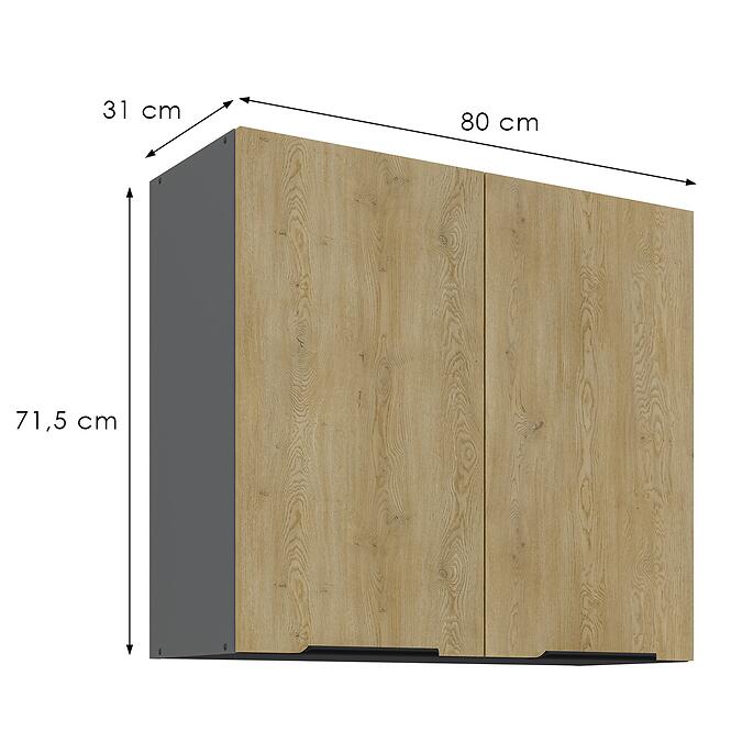 Konyhaszekrény Cremona Ant 80g-72 2f,3