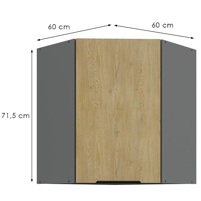 Konyhaszekrény Cremona Ant 60x60 Gn-72 1f (45°),3