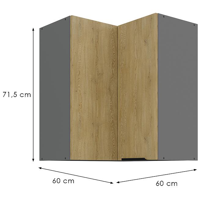 Konyhaszekrény Cremona Ant 60x60 Gn-72 2f (90°),3