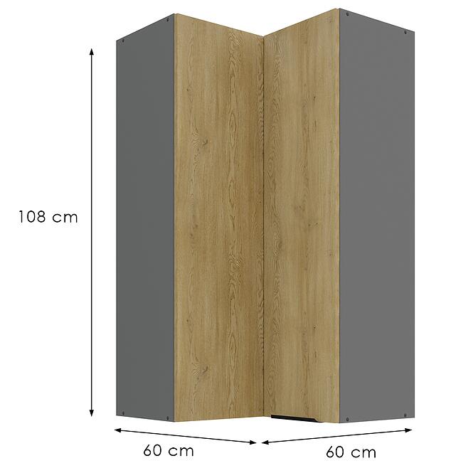 Konyhaszekrény Cremona Ant 60x60 Gn-108 2f (90°),3