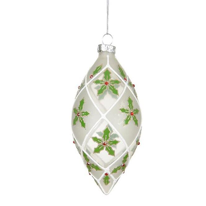 Karácsonyi üveggömb 8 cm fehér 9129671,3