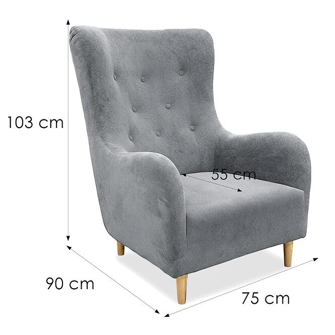 Fotel Benetto Gerra 70 dr.oo/1 szürke,3