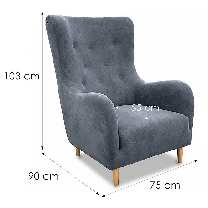 Fotel Benetto Gerra 55 dr.oo/1 sötétkék,3