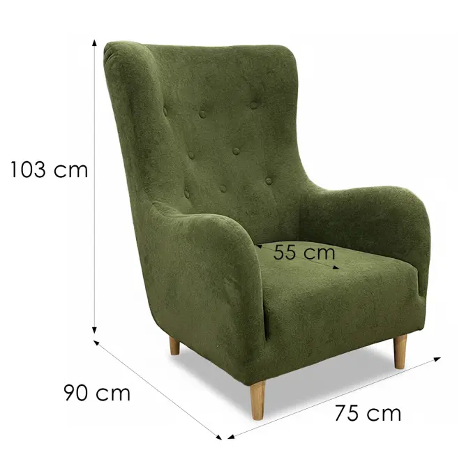 Fotel Benetto Gerra 50 dr.oo/1 zöld,3