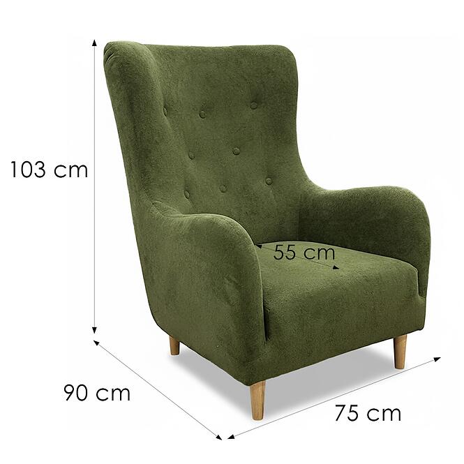 Fotel Benetto Gerra 50 dr.oo/1 zöld,3