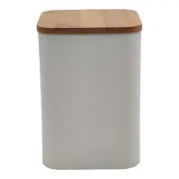 Konténer bambusz fedéllel white FTC698 9x9x13,5h cm