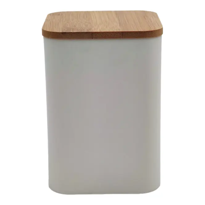 Konténer bambusz fedéllel white FTC698 9x9x13,5h cm
