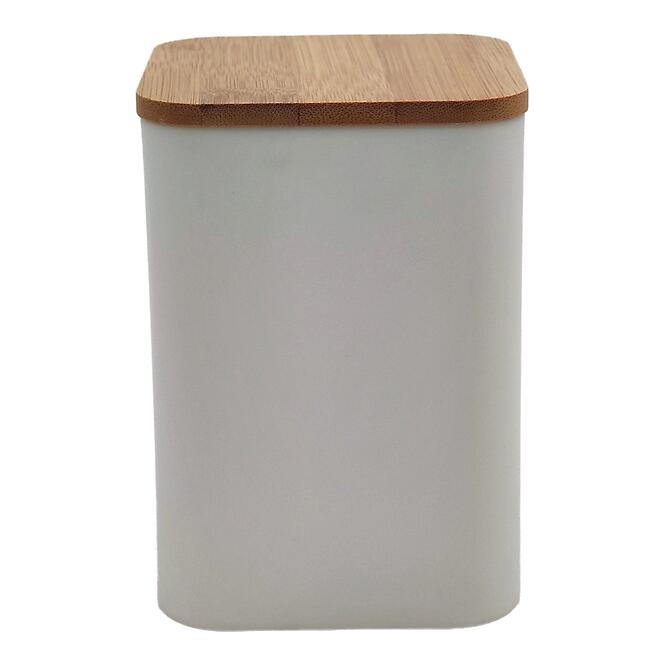 Konténer bambusz fedéllel white FTC698 9x9x13,5h cm