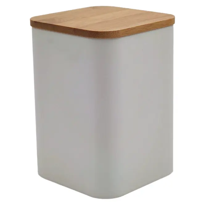 Konténer bambusz fedéllel white FTC698 9x9x13,5h cm
