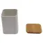 Konténer bambusz fedéllel white FTC698 9x9x13,5h cm,3