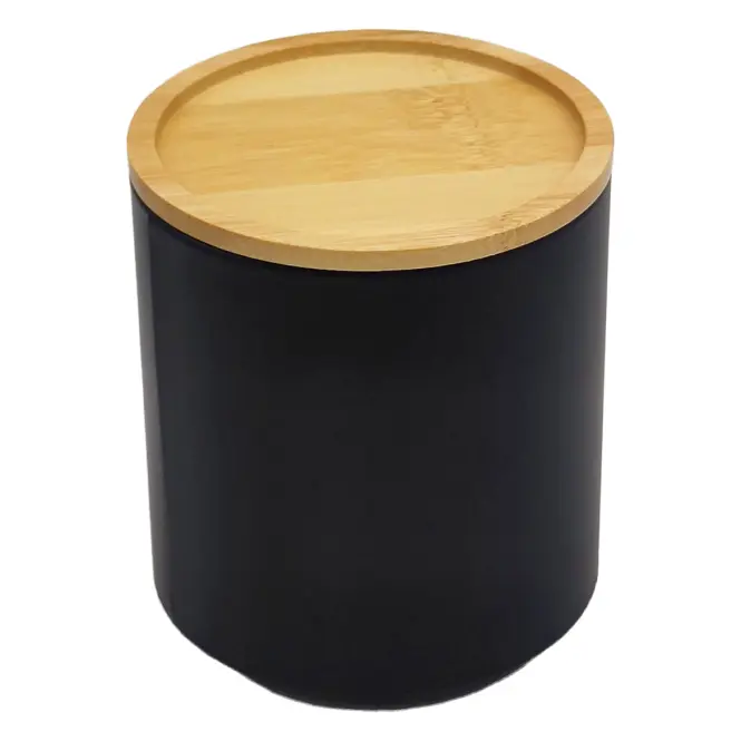 Konténer bambusz fedéllel FTC700-B black ø11x12,2 cm