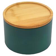 Konténer bambusz fedéllel FTC700-A dark green ø13x9 cm