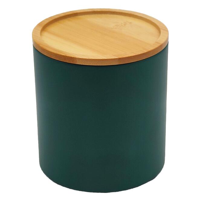 Konténer bambusz fedéllel FTC700-B dark green ø11x12,2 cm