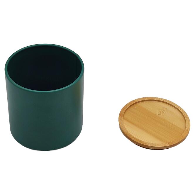 Konténer bambusz fedéllel FTC700-B dark green ø11x12,2 cm,2