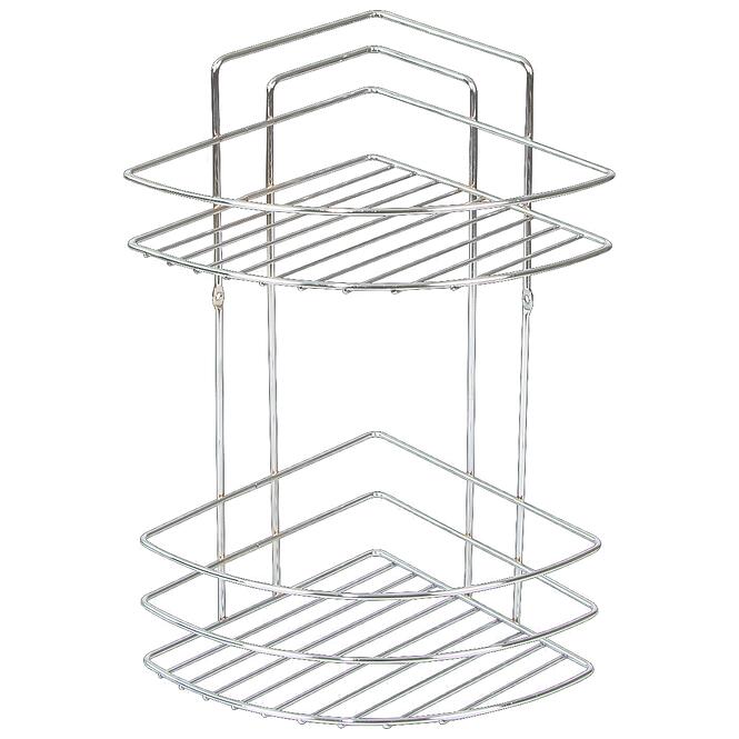 Kádszegélyes sarokpolc dupla króm MX0964