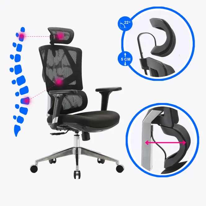 Irodai szék Angel Dakota 2.0 Fekete