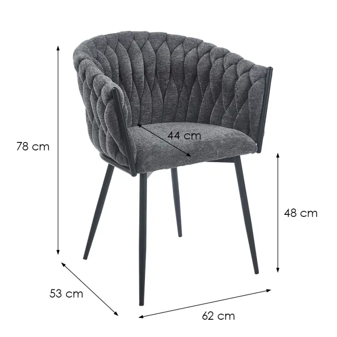 Szék Asti Raven-15 Sötét szürke,2
