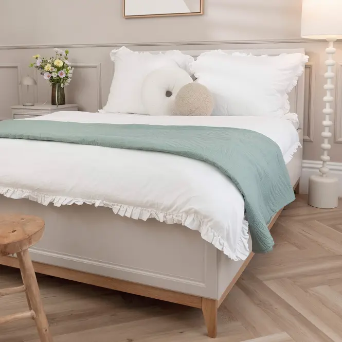 Ágy 160 Windsor 16w Kasmír/Természetes tölgy