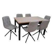 Étkező készlet 1+6 Justi cremona/fekete