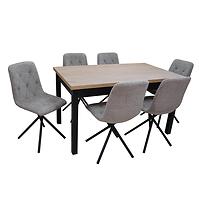 Étkező készlet 1+6 Justi cremona/fekete