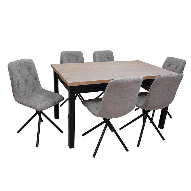 Étkező készlet 1+6 Justi cremona/fekete