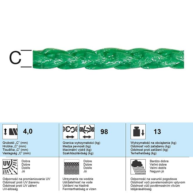 PP drót 4 mm zöld,2