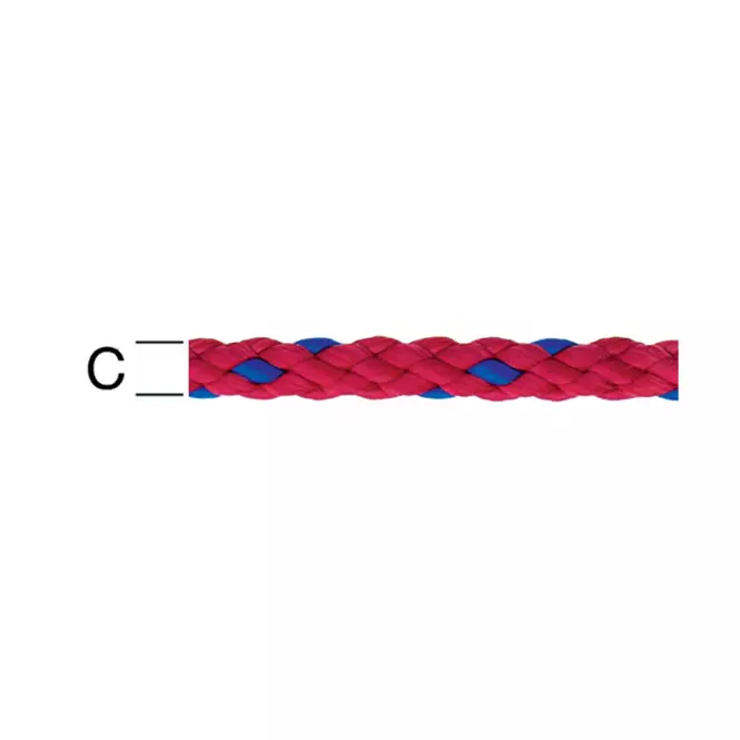 PP-zsinór vörös-kék 6 mm