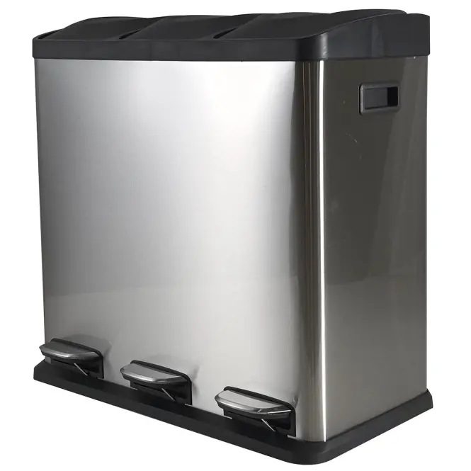 Szemetes 60 l (3x20 l) ezüst matt