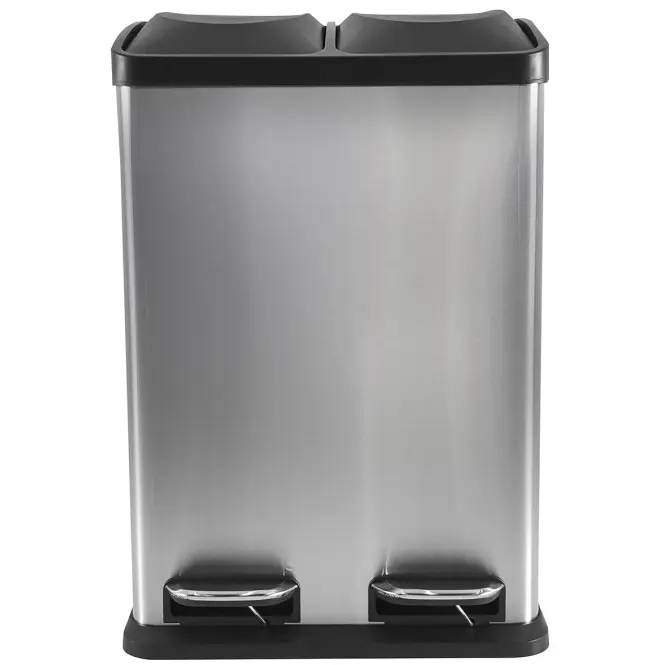 Szemetes 40 l (2x20 l) ezüst matt