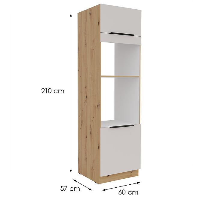 Konyhaszekrény Solea cashmere/artisan 60DPM-210 2F