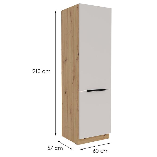 Konyhaszekrény Solea cashmere/artisan 60DK-210 2F