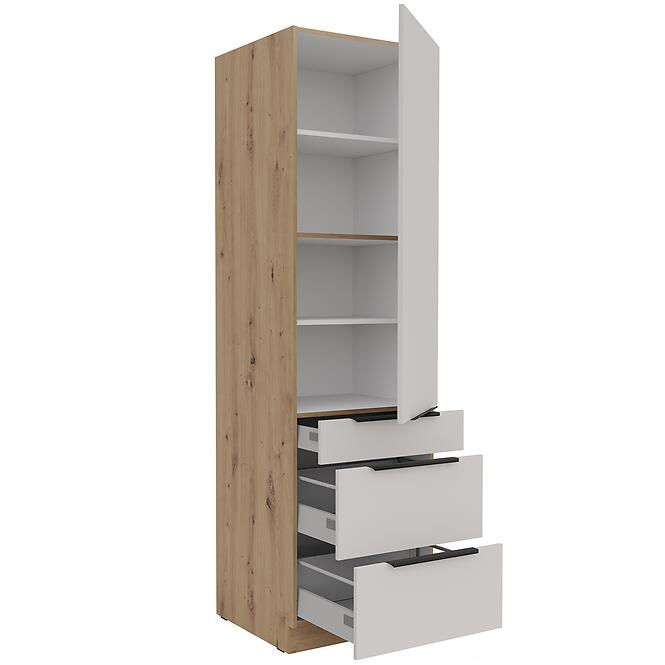 Konyhaszekrény Solea cashmere/artisan 60DKS-210 1F 3S