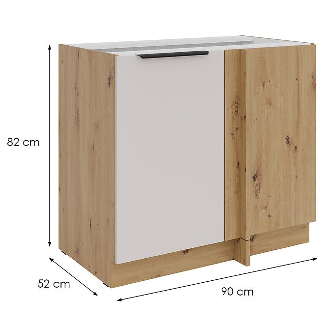 Konyhaszekrény Solea cashmere/artisan 105 ND 1F BB,2