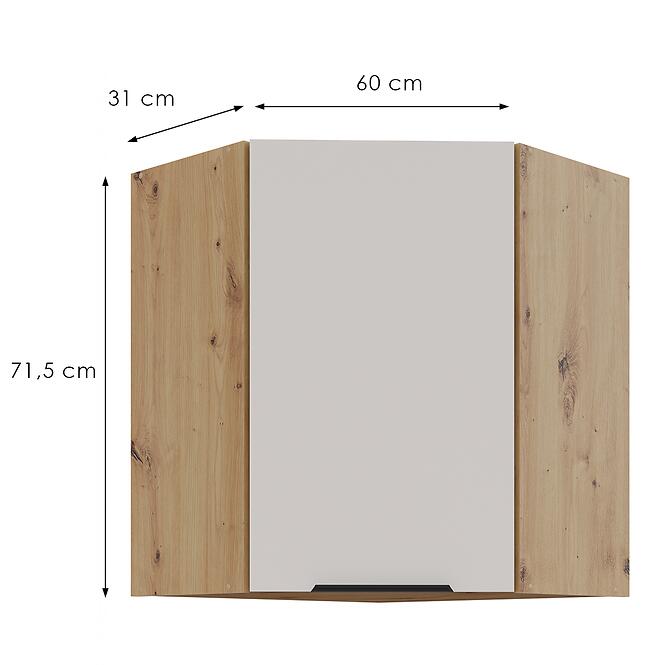 Konyhaszekrény Solea cashmere/artisan 60x60 GN-72 1F (45°),2