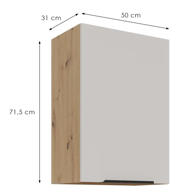 Konyhaszekrény Solea cashmere/artisan 50G-72 1F,2
