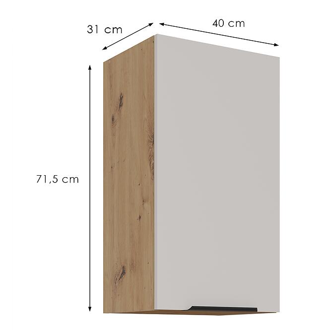 Konyhaszekrény Solea cashmere/artisan 40G-72 1F,2