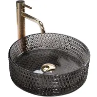 Mosdókagyló lapon Cristal Black