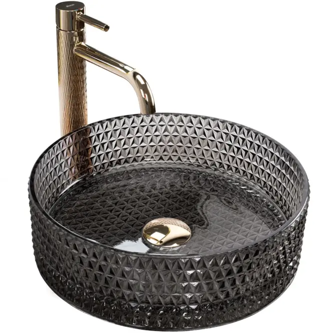 Mosdókagyló lapon Cristal Black
