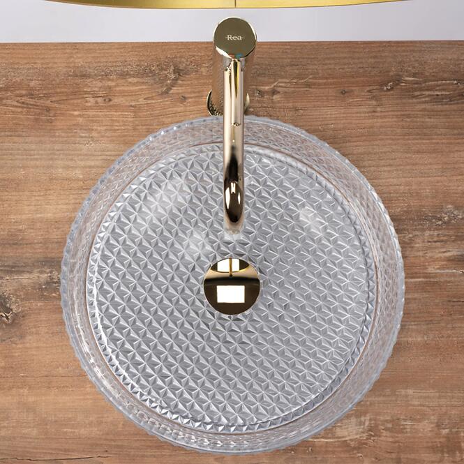 Mosdókagyló lapon Cristal Transparent,4
