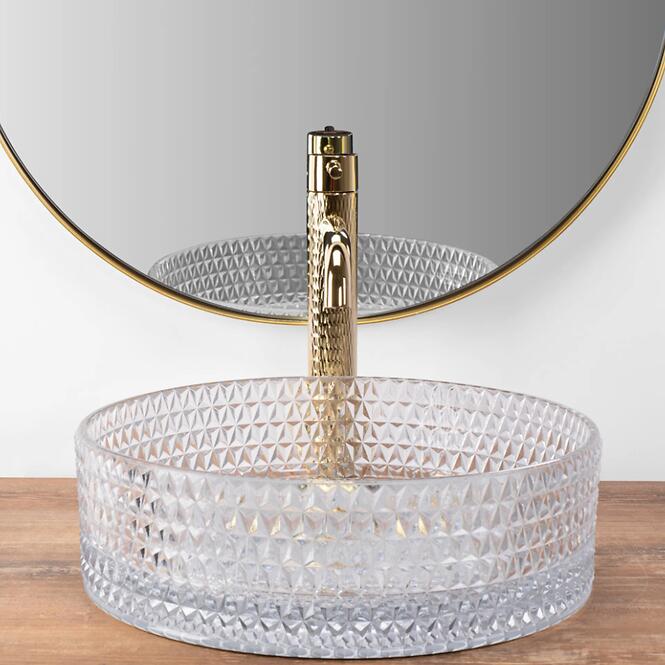 Mosdókagyló lapon Cristal Transparent,6